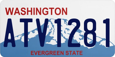 WA license plate ATV1281