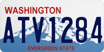 WA license plate ATV1284