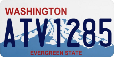 WA license plate ATV1285