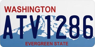 WA license plate ATV1286