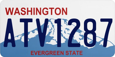WA license plate ATV1287