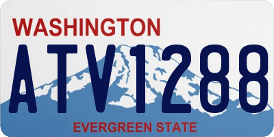 WA license plate ATV1288