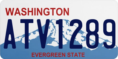 WA license plate ATV1289