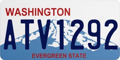WA license plate ATV1292