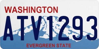 WA license plate ATV1293