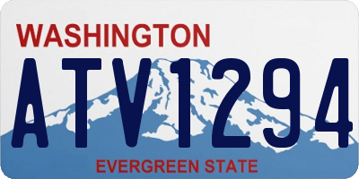 WA license plate ATV1294