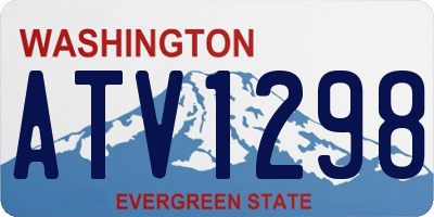 WA license plate ATV1298
