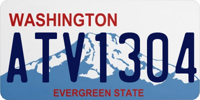 WA license plate ATV1304