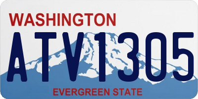 WA license plate ATV1305