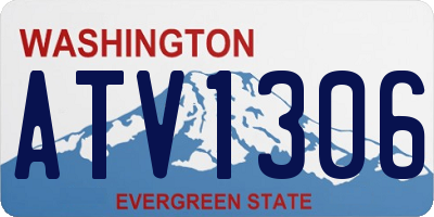 WA license plate ATV1306