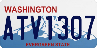 WA license plate ATV1307