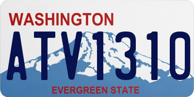 WA license plate ATV1310