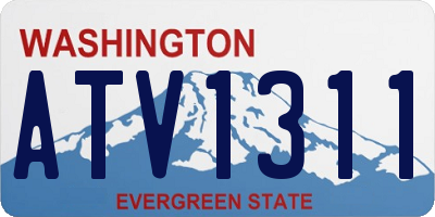 WA license plate ATV1311