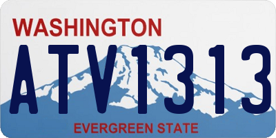 WA license plate ATV1313