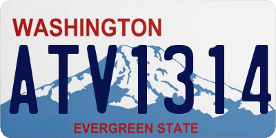 WA license plate ATV1314