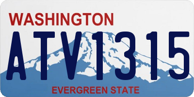 WA license plate ATV1315