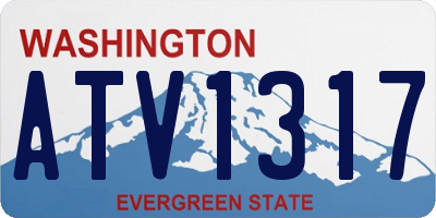 WA license plate ATV1317