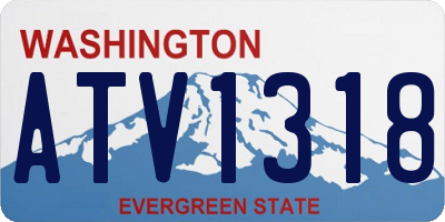 WA license plate ATV1318