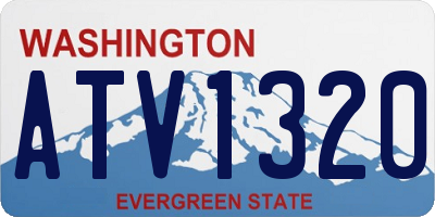 WA license plate ATV1320