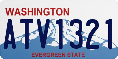 WA license plate ATV1321