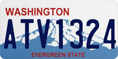 WA license plate ATV1324