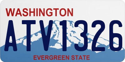 WA license plate ATV1326