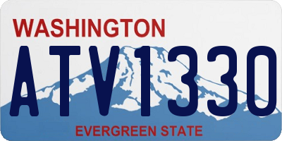 WA license plate ATV1330