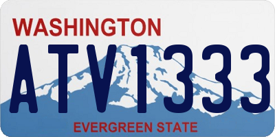 WA license plate ATV1333