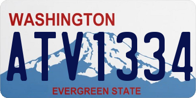 WA license plate ATV1334