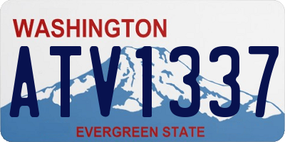 WA license plate ATV1337