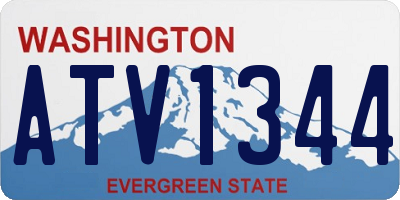 WA license plate ATV1344