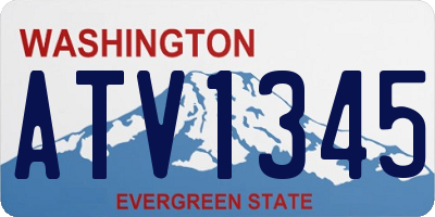 WA license plate ATV1345