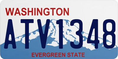 WA license plate ATV1348