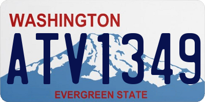 WA license plate ATV1349
