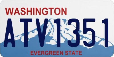 WA license plate ATV1351