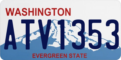 WA license plate ATV1353