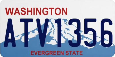 WA license plate ATV1356