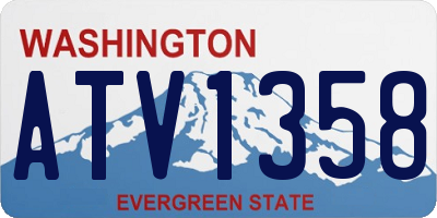 WA license plate ATV1358