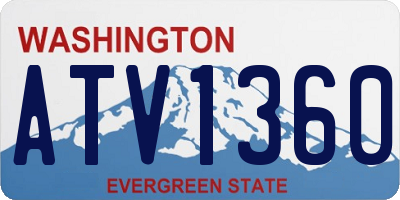 WA license plate ATV1360