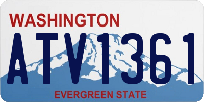 WA license plate ATV1361