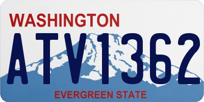 WA license plate ATV1362