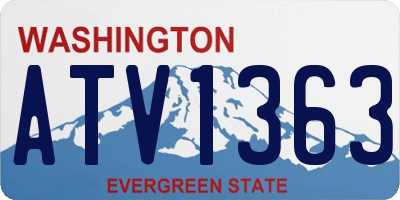 WA license plate ATV1363