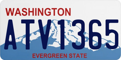 WA license plate ATV1365