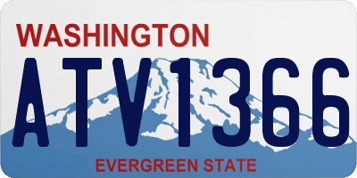 WA license plate ATV1366