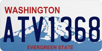 WA license plate ATV1368