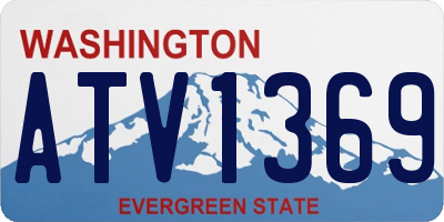 WA license plate ATV1369