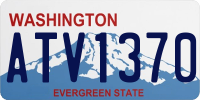 WA license plate ATV1370