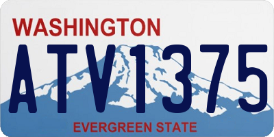 WA license plate ATV1375
