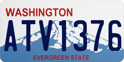 WA license plate ATV1376