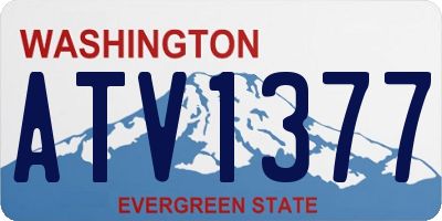 WA license plate ATV1377